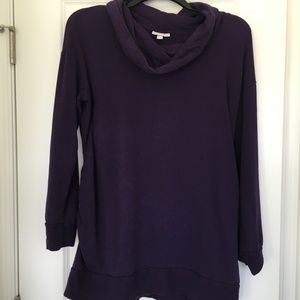 Dark Purple Cowl Neck Maternity Tunic XXL